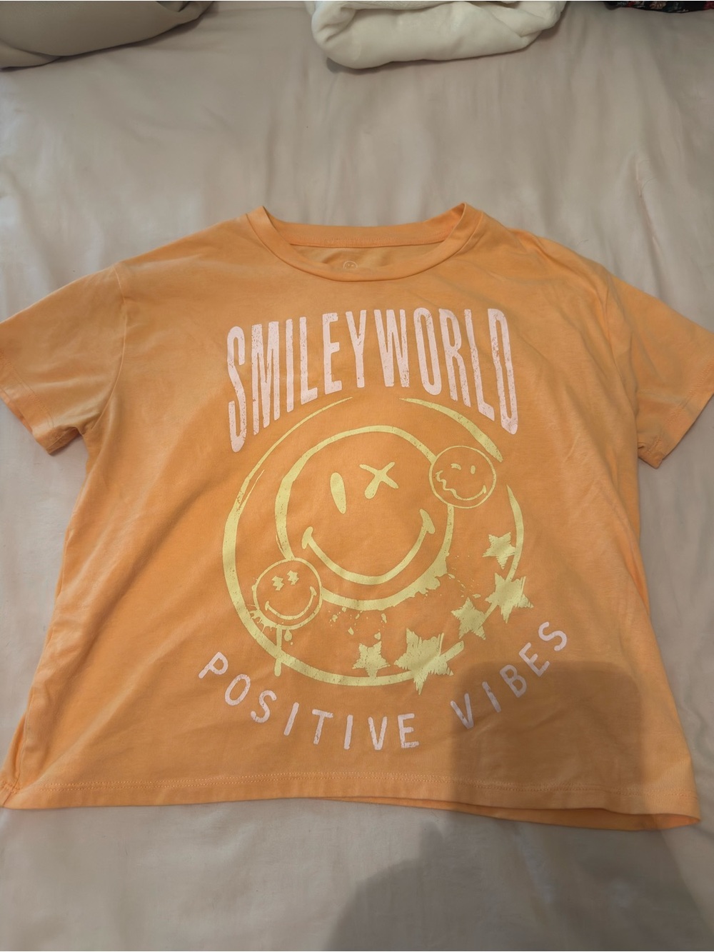 SmileyWorld Positive Vibes Orange Kids Tee